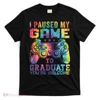 I Paused My Game To Graduate Video Gamer Graduation Men Boy T-Shirt thumb 0