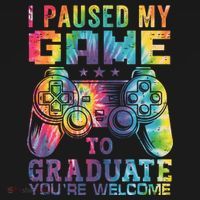 I Paused My Game To Graduate Video Gamer Graduation Men Boy Women's Hoodie thumb 2