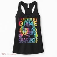 I Paused My Game To Graduate Video Gamer Graduation Men Boy Women's Tank Top thumb 0