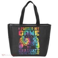 I Paused My Game To Graduate Video Gamer Graduation Men Boy Tote Bag thumb 0