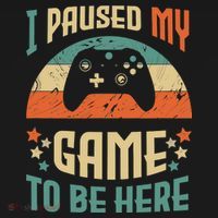 I Paused My Game To Be Here Funny Gamer Retro Vintage T-Shirt thumb 7