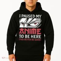 I Paused My Anime To Be Here Japanese Anime Boy Funny Anime Hoodie thumb 2