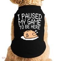 I Paused My Game To Be Here Pixel Turkey Doggie Tank thumb 0