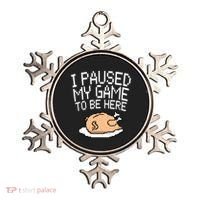 I Paused My Game To Be Here Pixel Turkey Ornament thumb 0