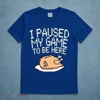 I Paused My Game To Be Here Pixel Turkey T-Shirt thumb 5