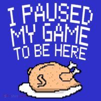 I Paused My Game To Be Here Pixel Turkey Mousepad thumb 1