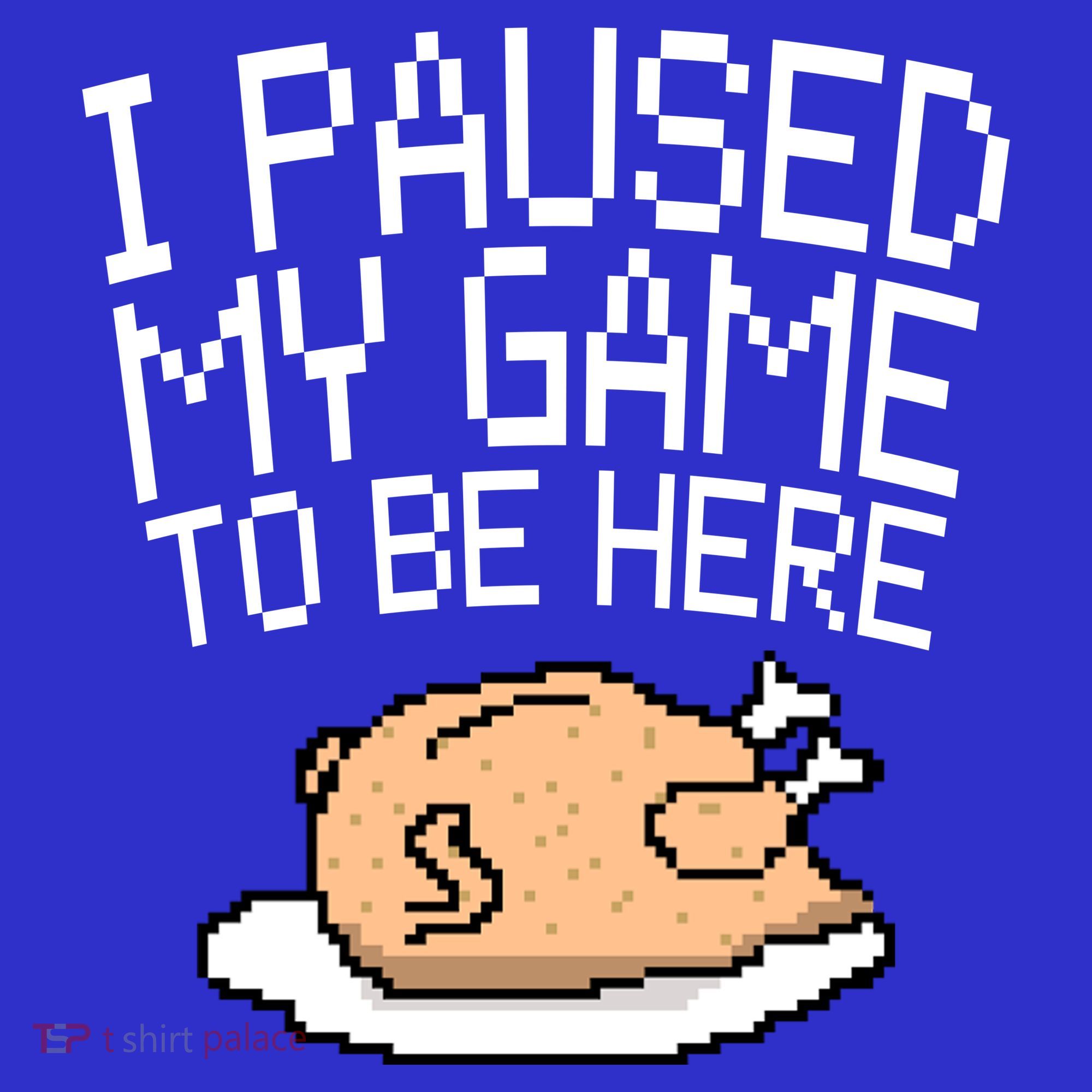 I Paused My Game To Be Here Pixel Turkey Baby Bodysuit