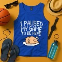 I Paused My Game To Be Here Pixel Turkey Tank Top thumb 4