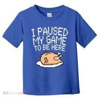 I Paused My Game To Be Here Pixel Turkey Toddler T-Shirt thumb 0