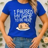 I Paused My Game To Be Here Pixel Turkey Women's T-Shirt thumb 2