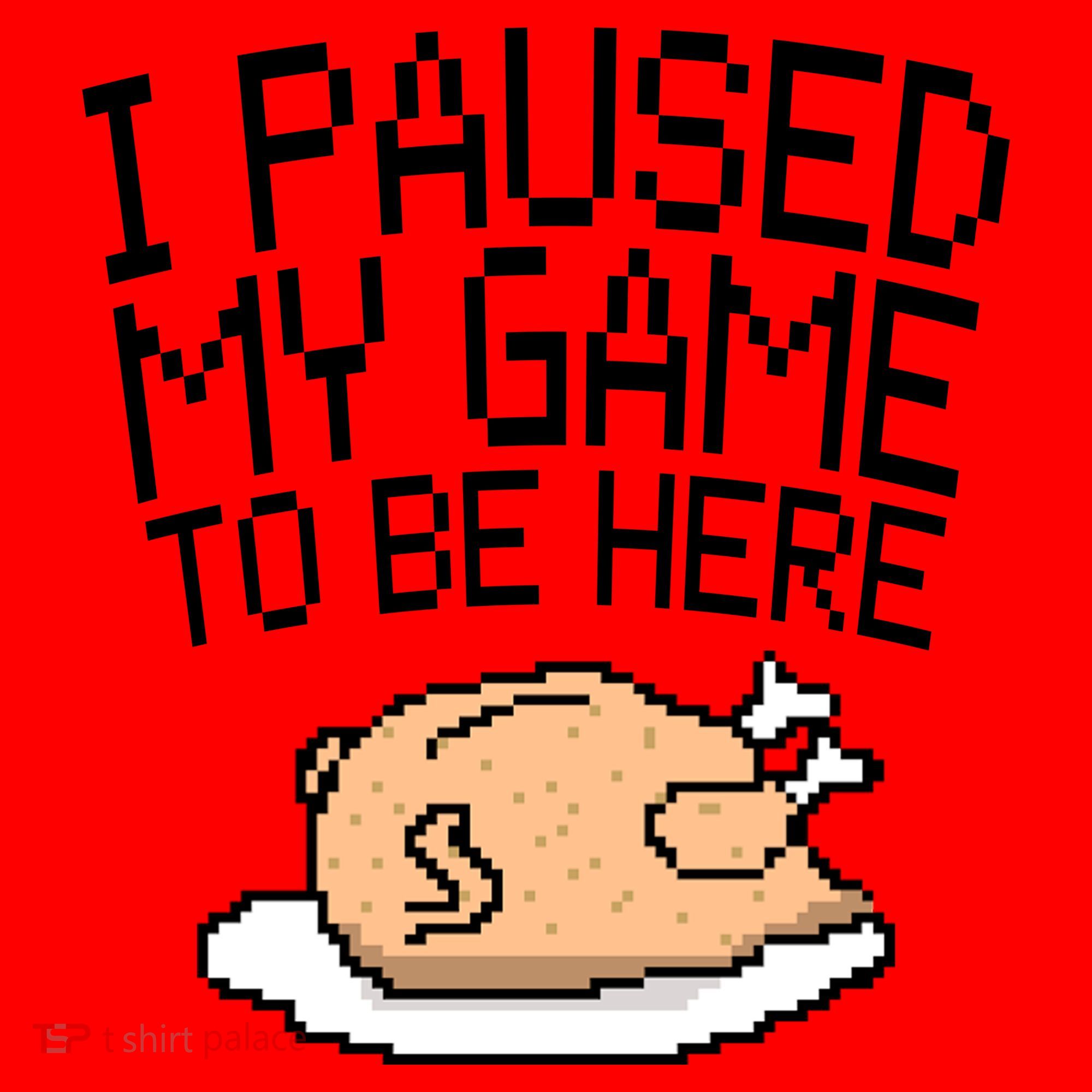 I Paused My Game To Be Here Pixel Turkey Santa Hat