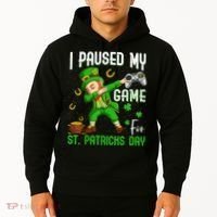 I Paused My Game For St Patricks Day Dabbing Leprechaun Boys Hoodie thumb 2
