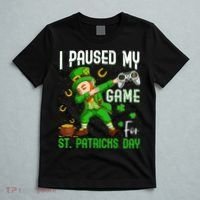 I Paused My Game For St Patricks Day Dabbing Leprechaun Boys T-Shirt thumb 5