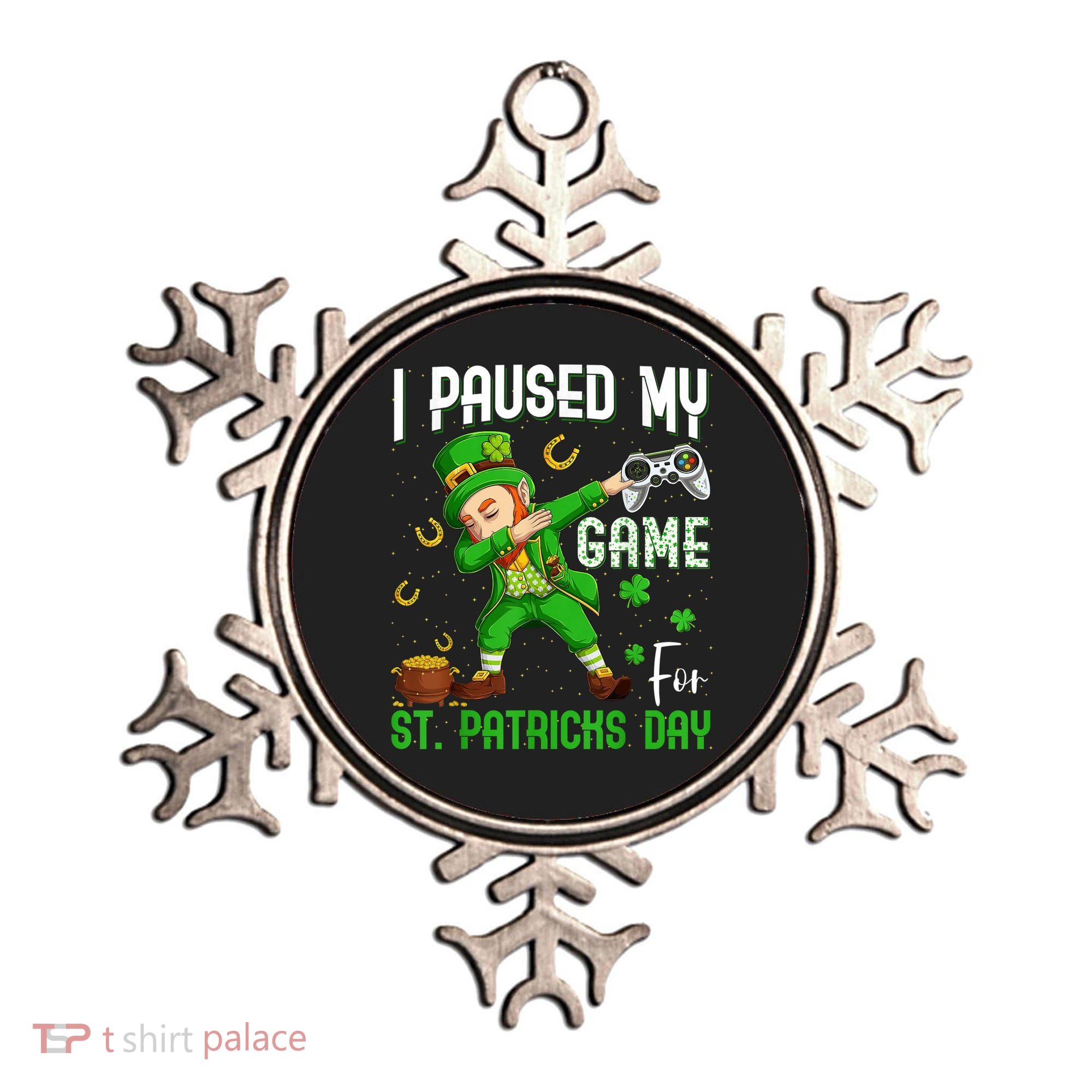 I Paused My Game For St Patricks Day Dabbing Leprechaun Boys Ornament