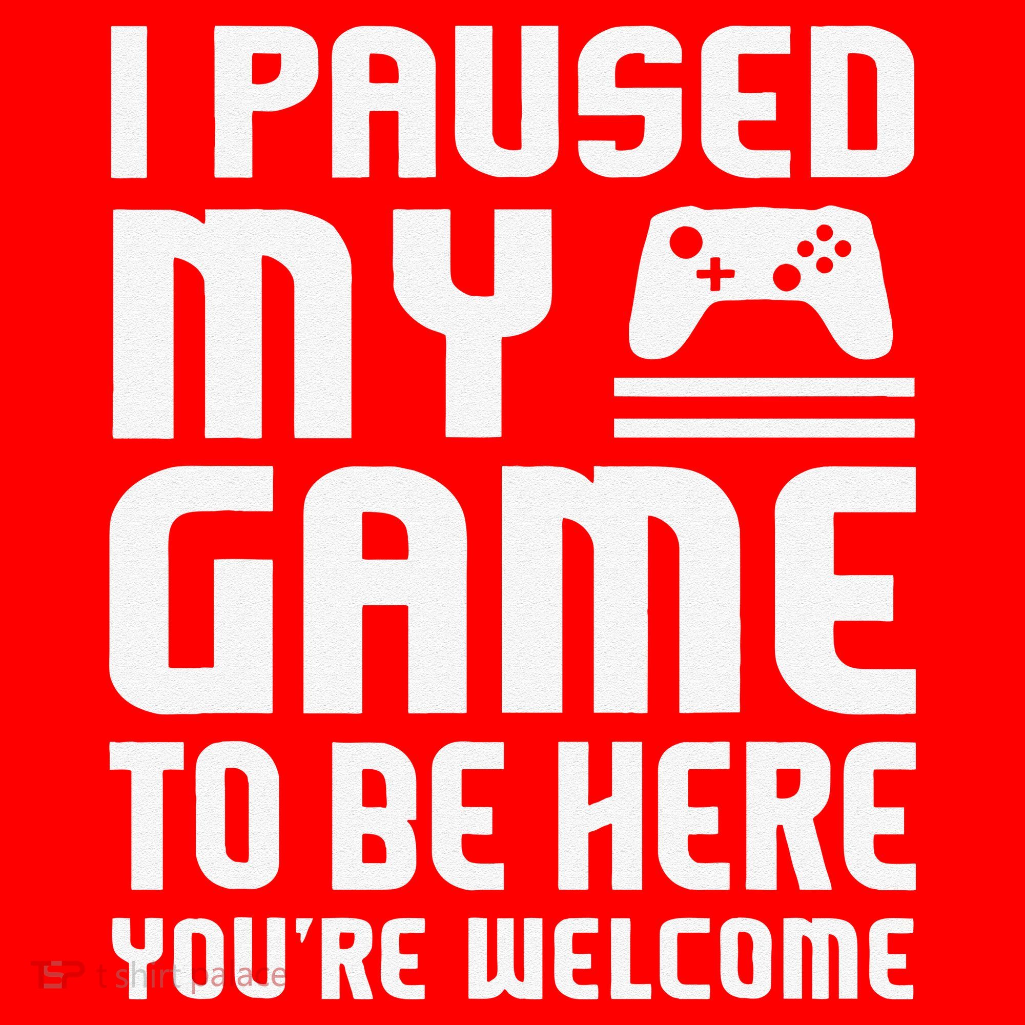 I Paused My Game To Be Here  Funny Video Gamers Gift  Santa Hat