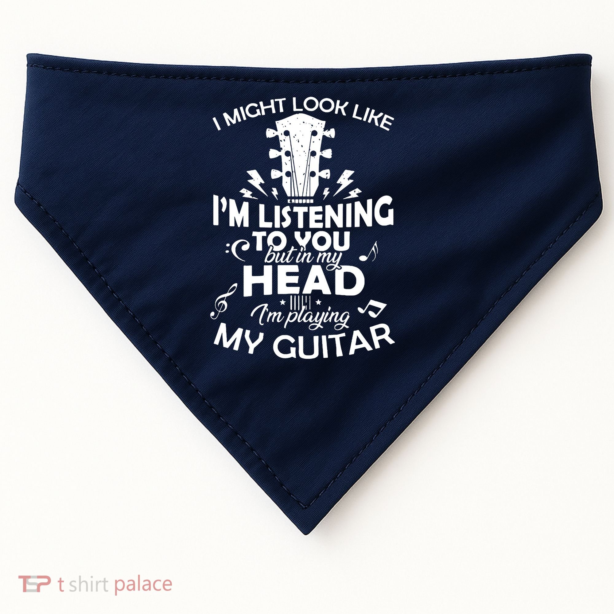I'm Playing My Guitar USA-Made Doggie Bandana