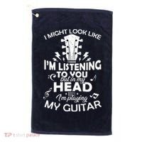 I'm Playing My Guitar Golf Towel thumb 0
