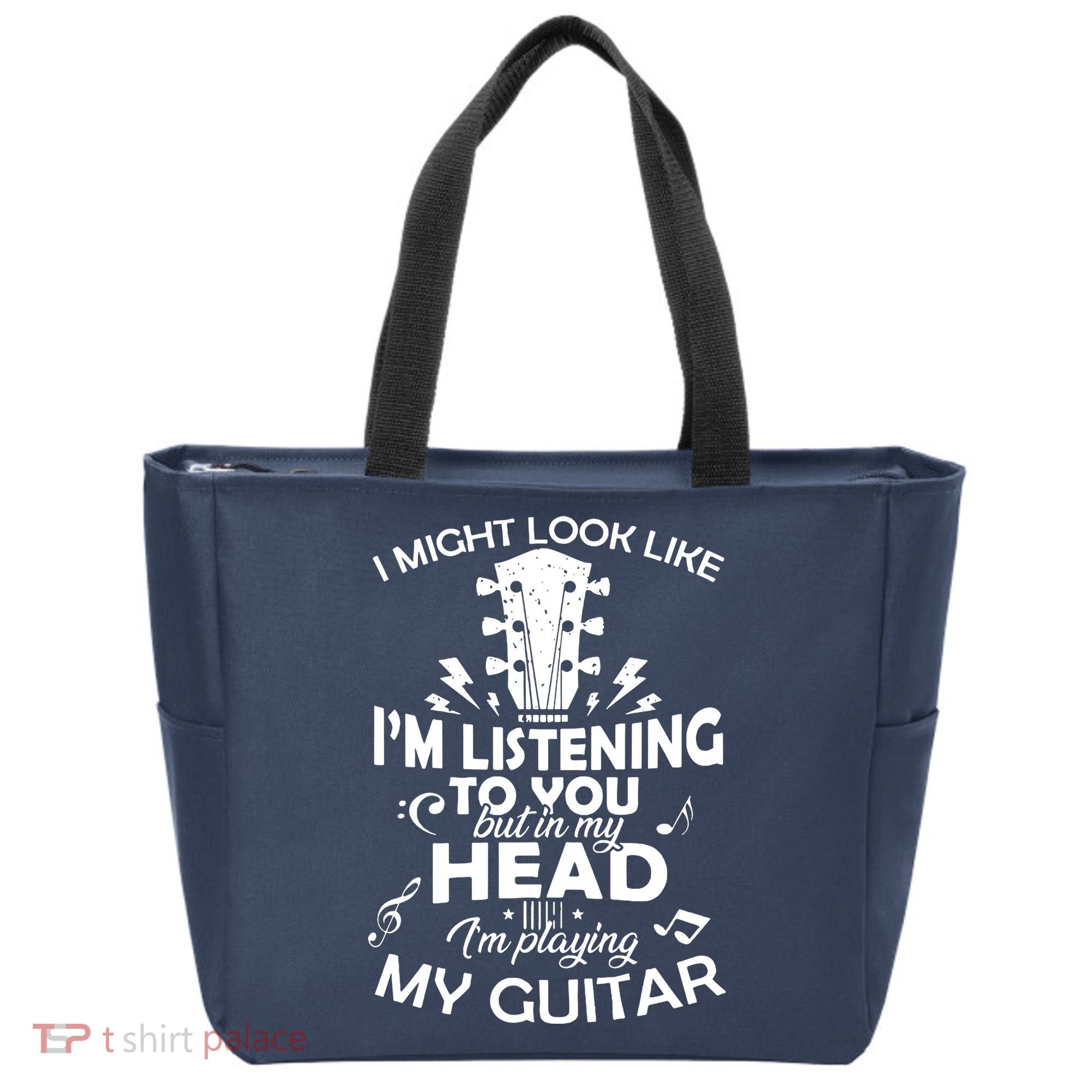 I'm Playing My Guitar Tote Bag