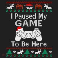 I paused my game to be here ugly christmas sweater Women's Sweatshirt thumb 2