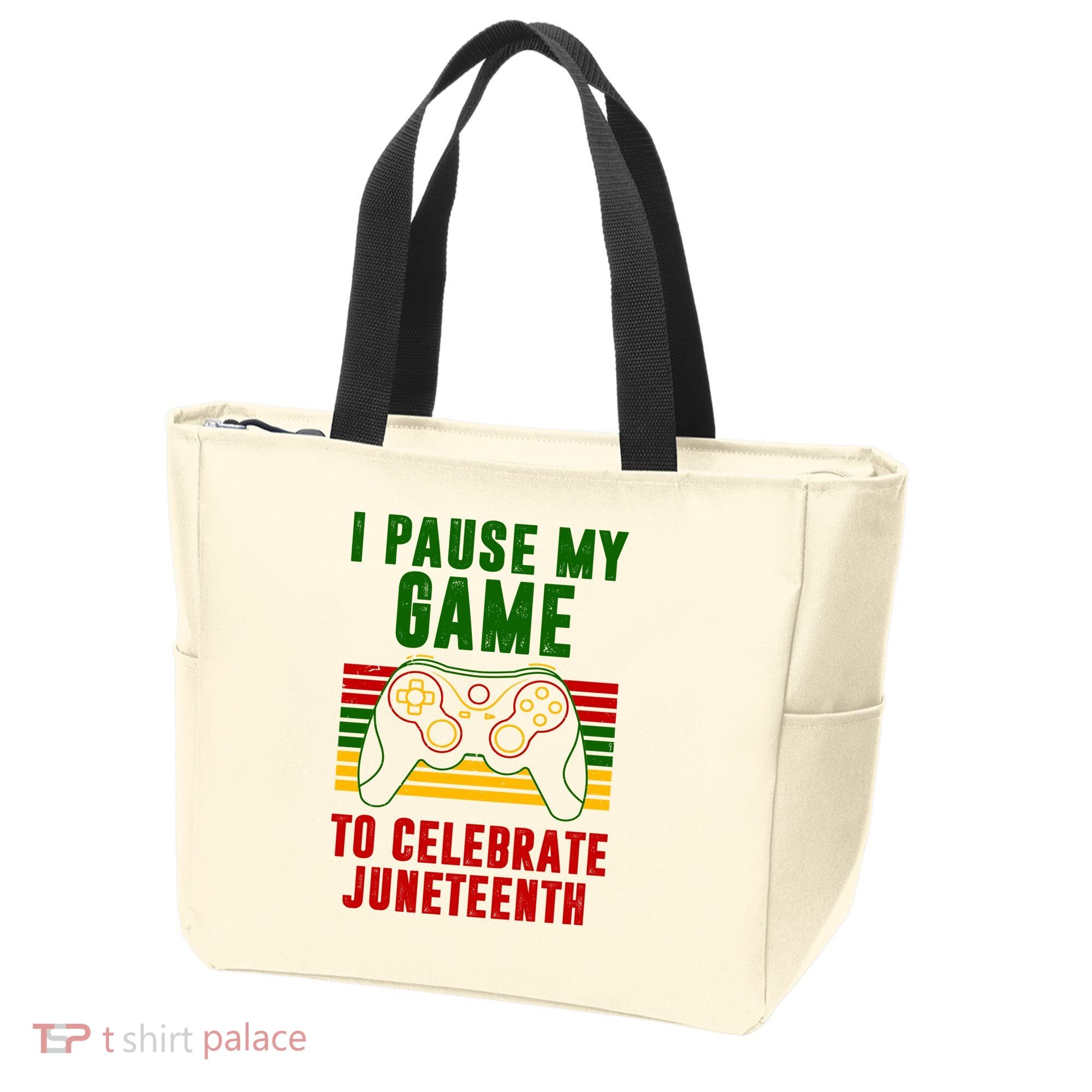 I Pause My Game To Celebrate Juneteenth Gamer Tote Bag