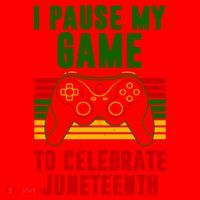 I Pause My Game To Celebrate Juneteenth Gamer Santa Hat thumb 1