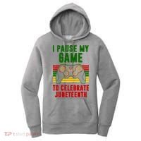 I Pause My Game To Celebrate Juneteenth Gamer Women's Hoodie thumb 0