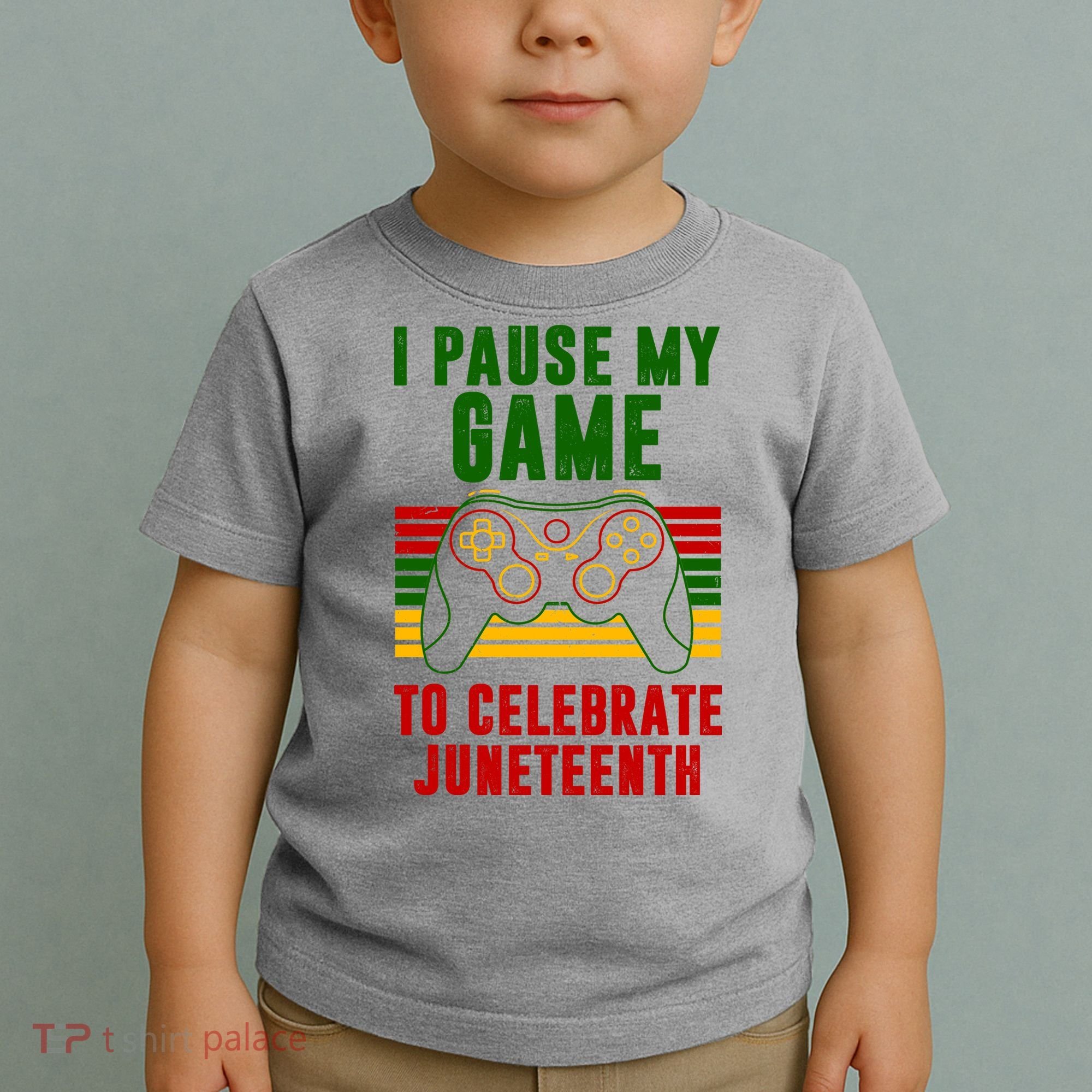 I Pause My Game To Celebrate Juneteenth Gamer Toddler T-Shirt