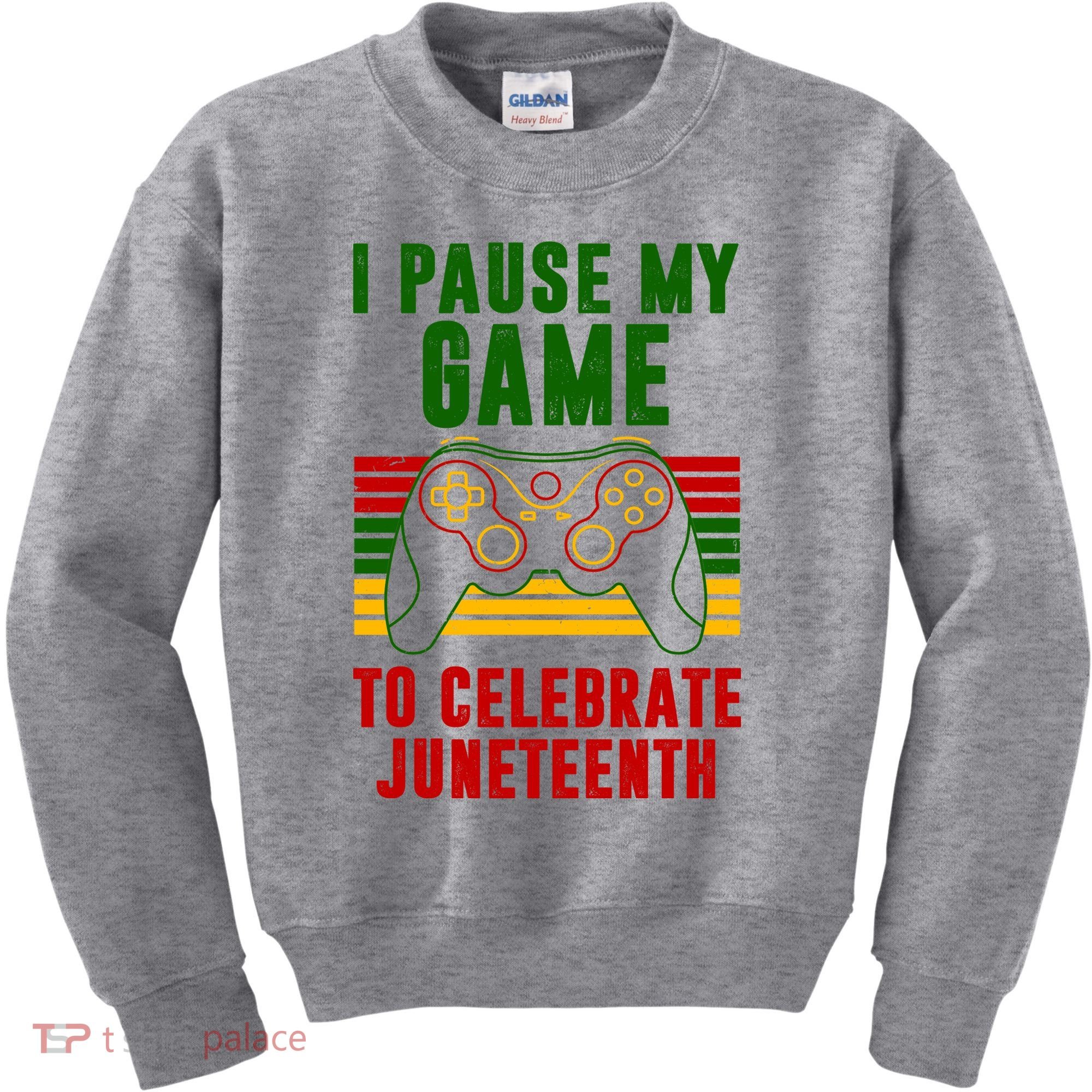 I Pause My Game To Celebrate Juneteenth Gamer Kids Sweatshirt