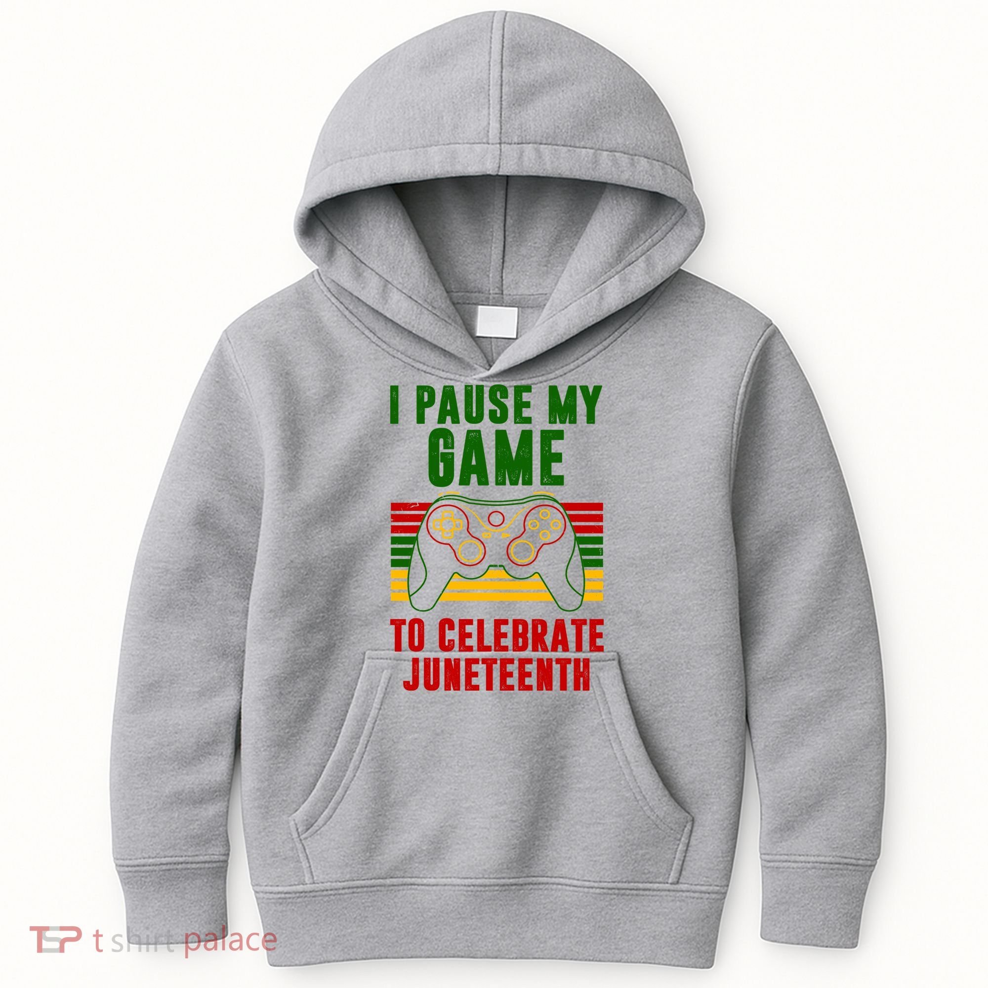 I Pause My Game To Celebrate Juneteenth Gamer Kids Hoodie