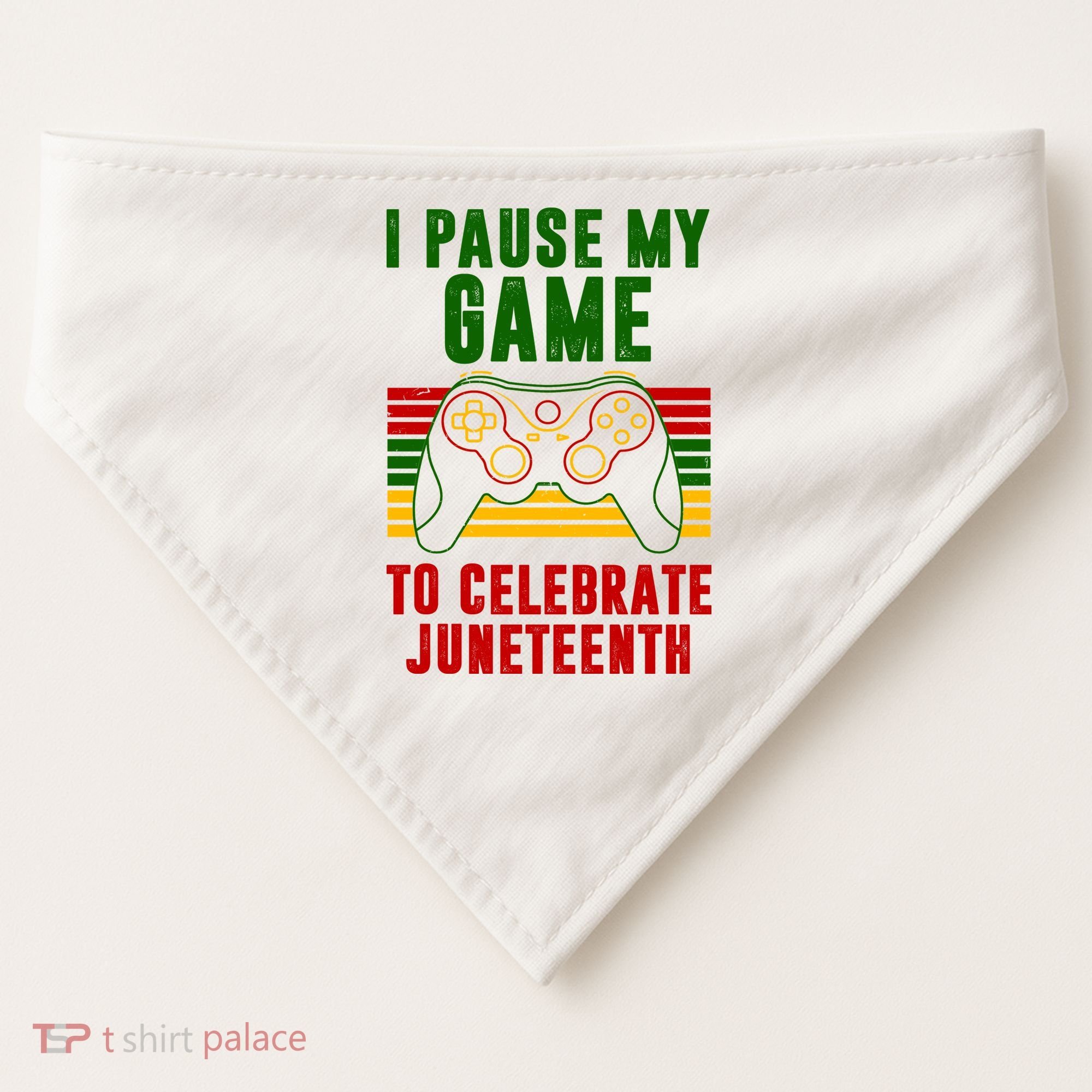 I Pause My Game To Celebrate Juneteenth Gamer USA-Made Doggie Bandana