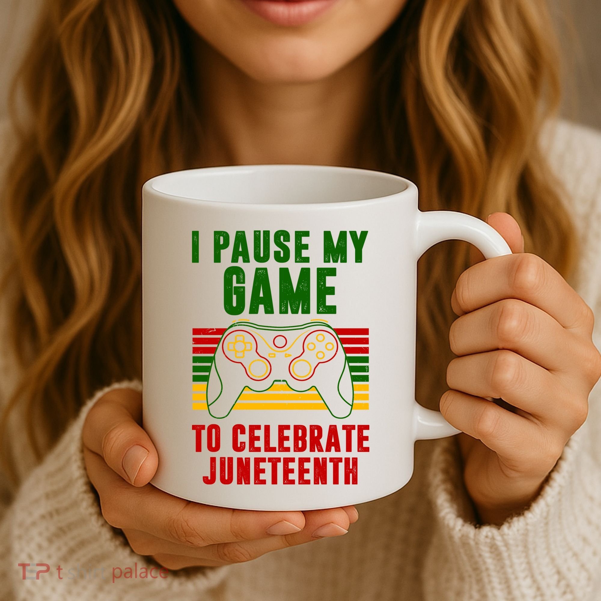 I Pause My Game To Celebrate Juneteenth Gamer Coffee Mug