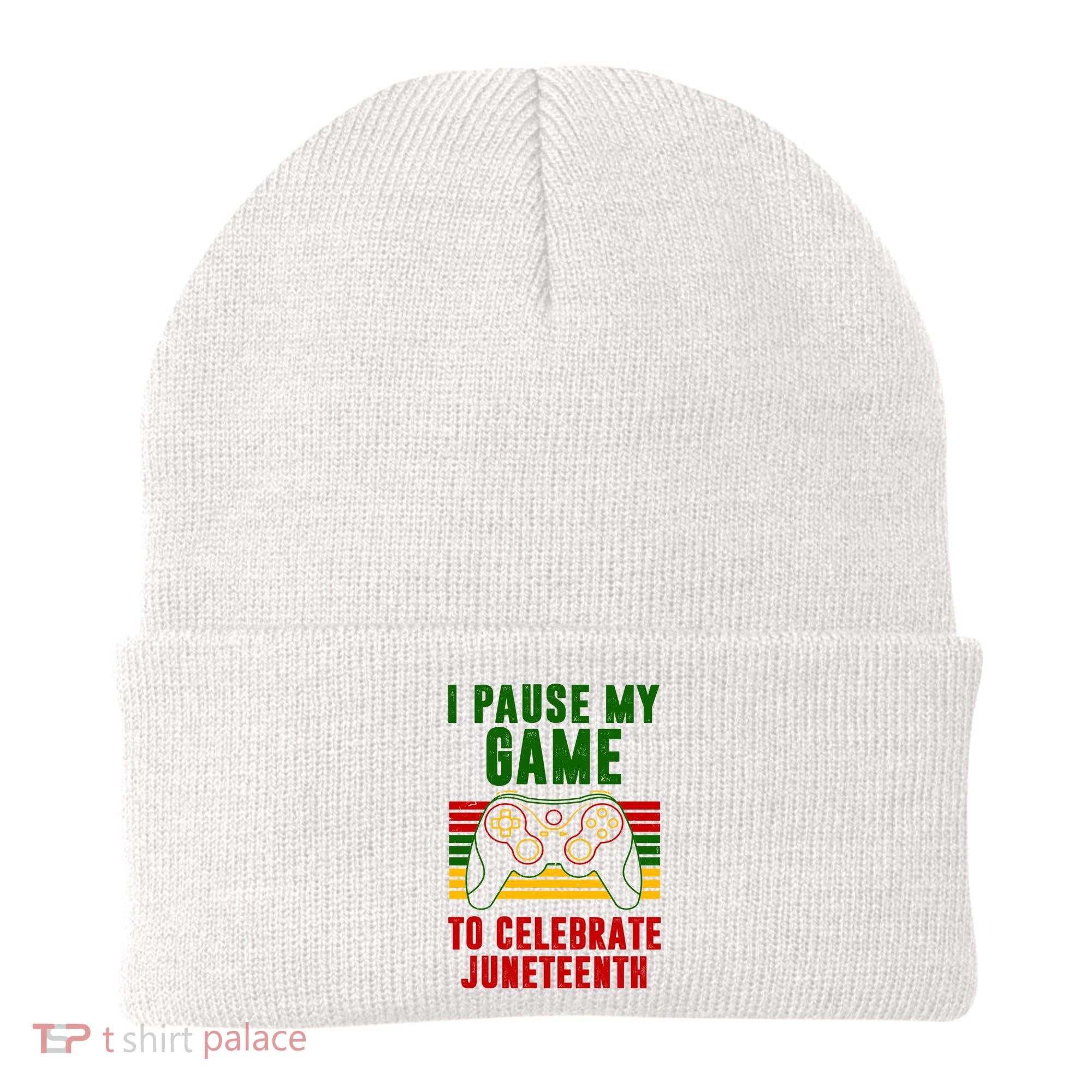 I Pause My Game To Celebrate Juneteenth Gamer Beanie