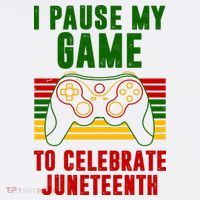 I Pause My Game To Celebrate Juneteenth Gamer Mousepad thumb 1