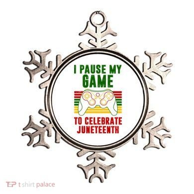 I Pause My Game To Celebrate Juneteenth Gamer Ornament