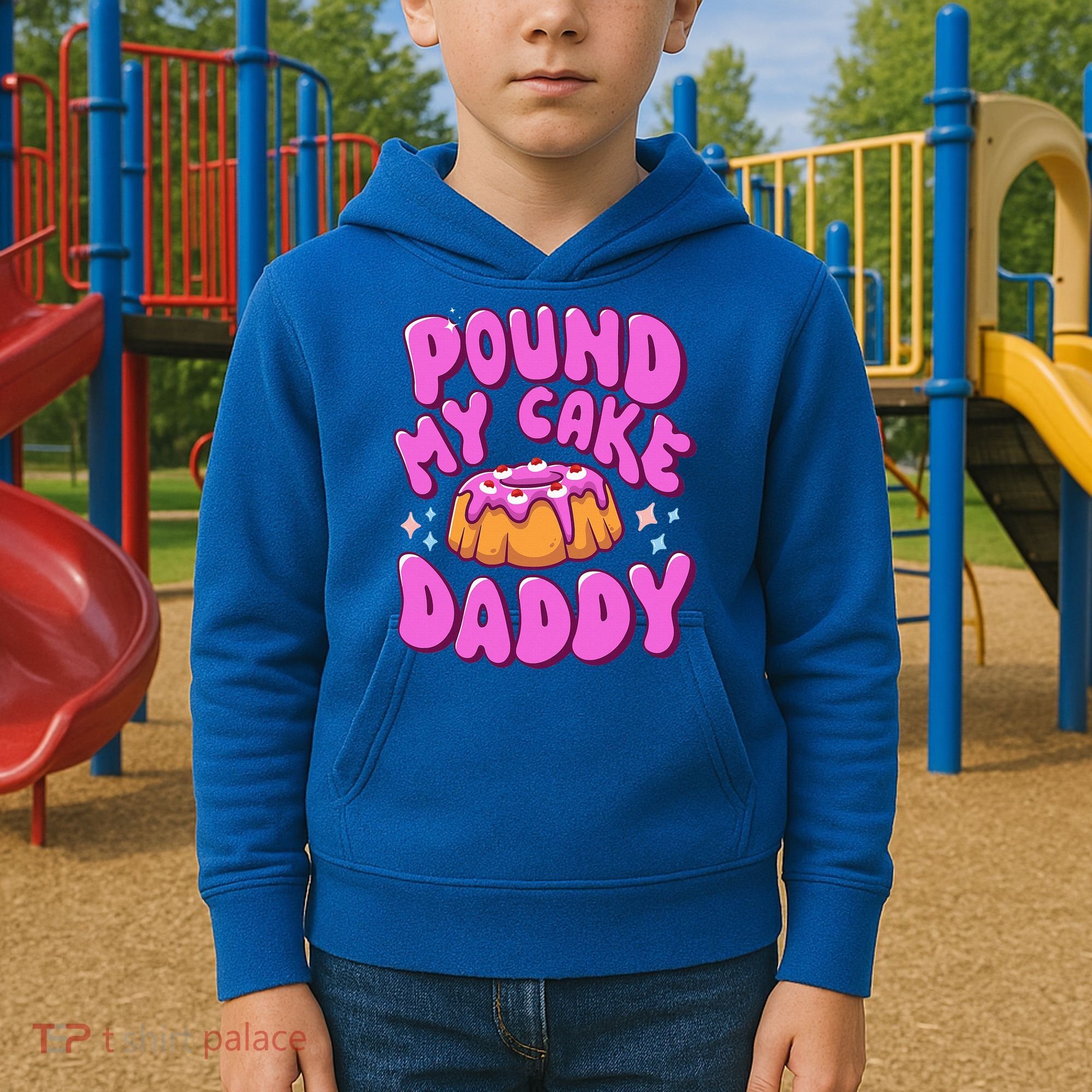 Inappropriate Pound My Cake Daddy Embarrassing Adult Humor  Kids Hoodie
