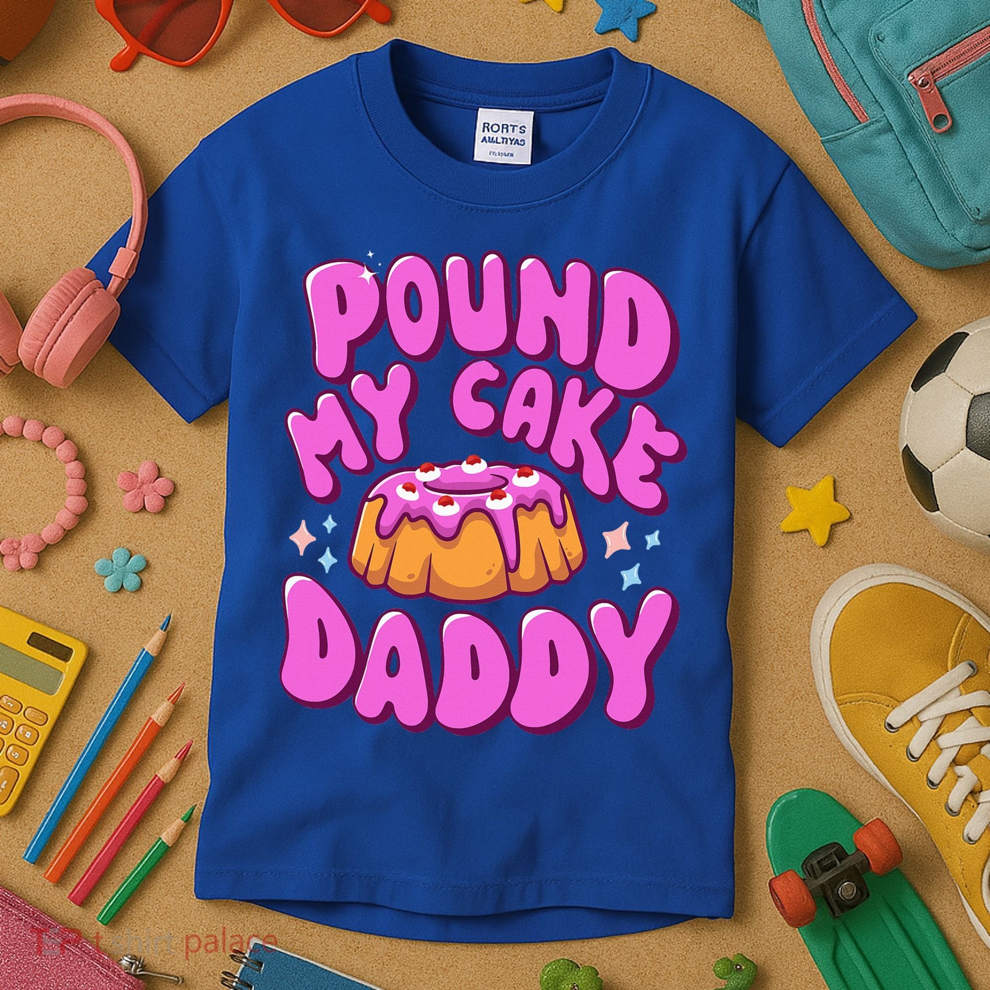 Inappropriate Pound My Cake Daddy Embarrassing Adult Humor  Kids T-Shirt