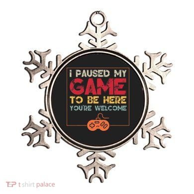 I Paused My Game To Be Here Video Gamer Ornament