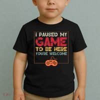 I Paused My Game To Be Here Video Gamer Toddler T-Shirt thumb 2