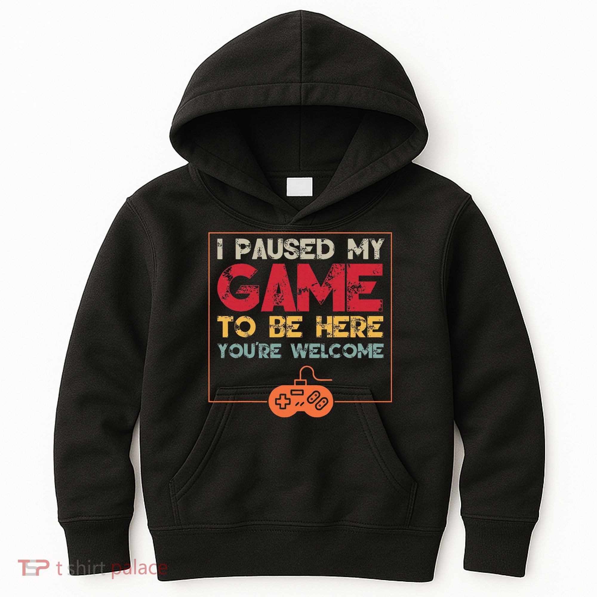 I Paused My Game To Be Here Video Gamer Kids Hoodie