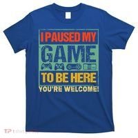 I Paused My Game To Be Here Funny Gamers Boys Teens Gift Cool Gift T-Shirt thumb 0