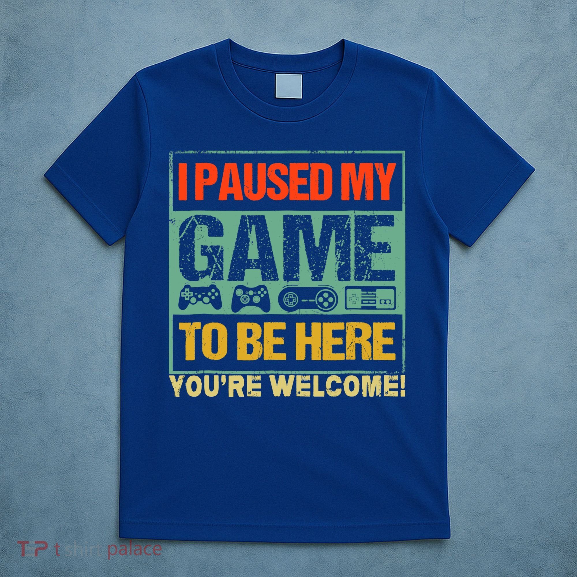I Paused My Game To Be Here Funny Gamers Boys Teens Gift Cool Gift T-Shirt