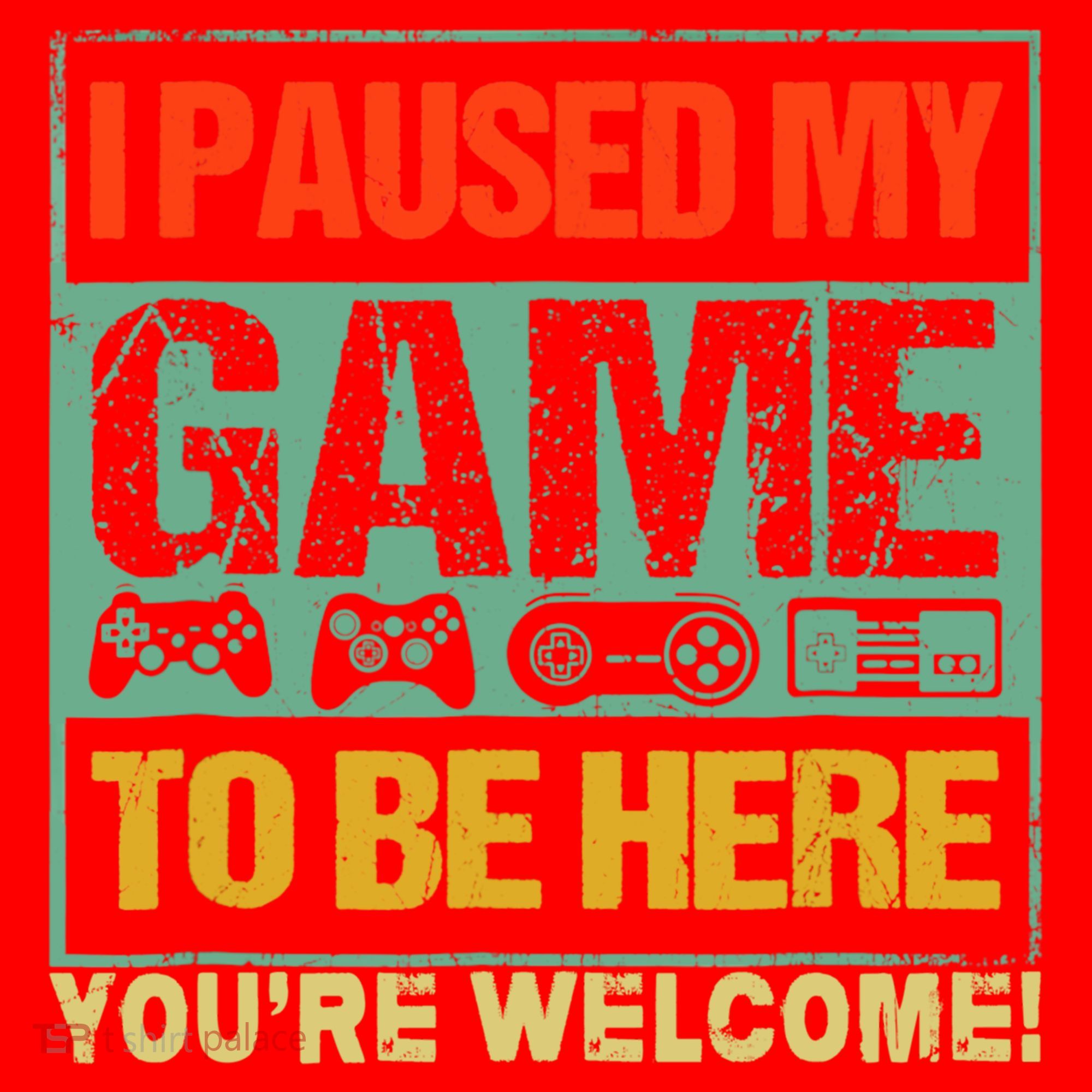 I Paused My Game To Be Here Funny Gamers Boys Teens Gift Cool Gift Santa Hat