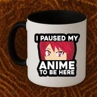 I Paused My Game To Be Here Funny Anime Coffee Mug thumb 2