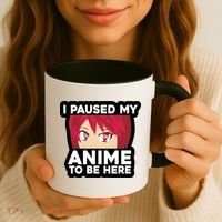 I Paused My Game To Be Here Funny Anime Coffee Mug thumb 3