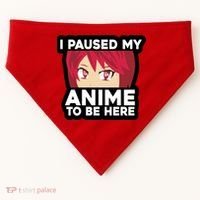 I Paused My Game To Be Here Funny Anime USA-Made Doggie Bandana thumb 0