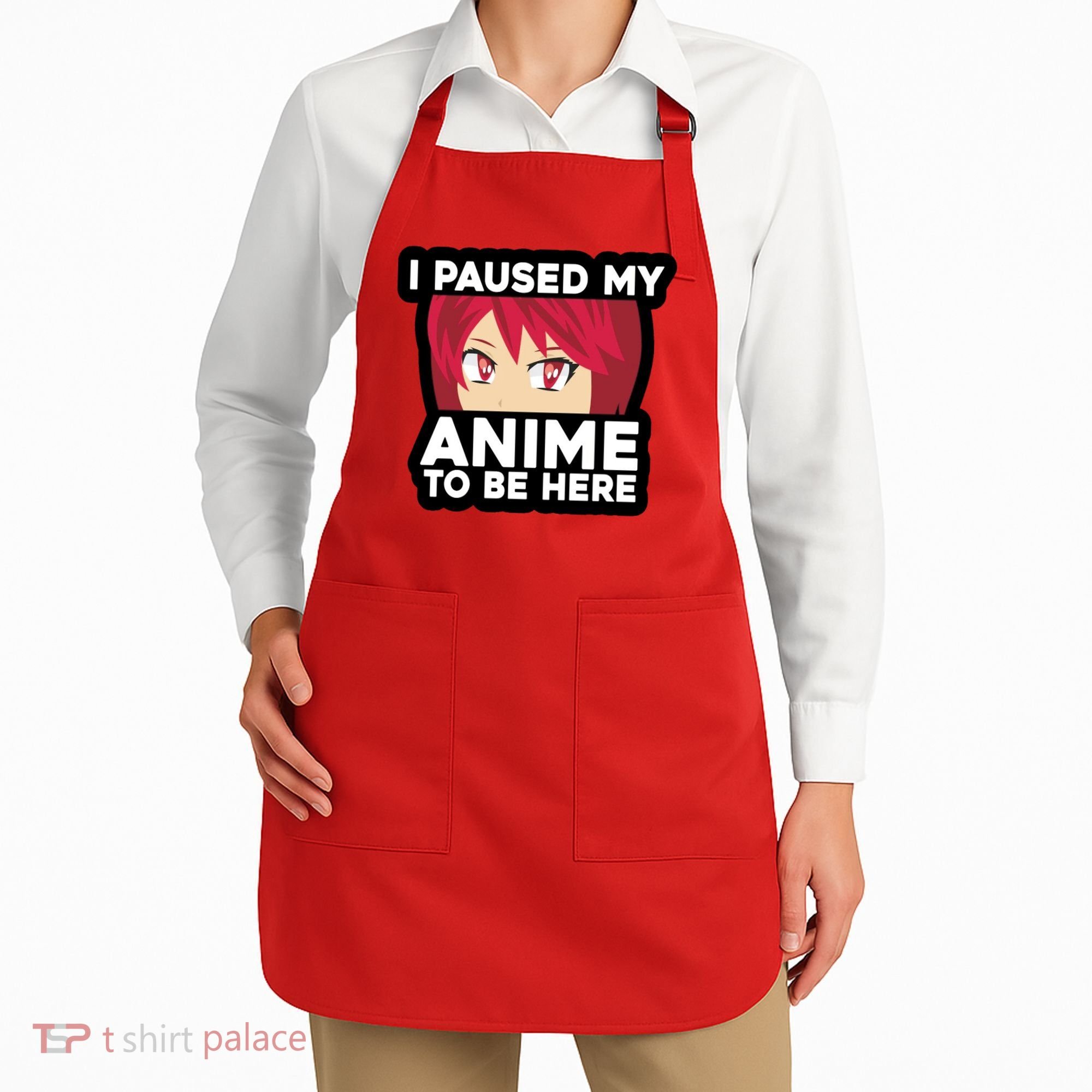 I Paused My Game To Be Here Funny Anime Apron