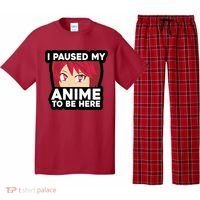 I Paused My Game To Be Here Funny Anime Pajama Set thumb 0