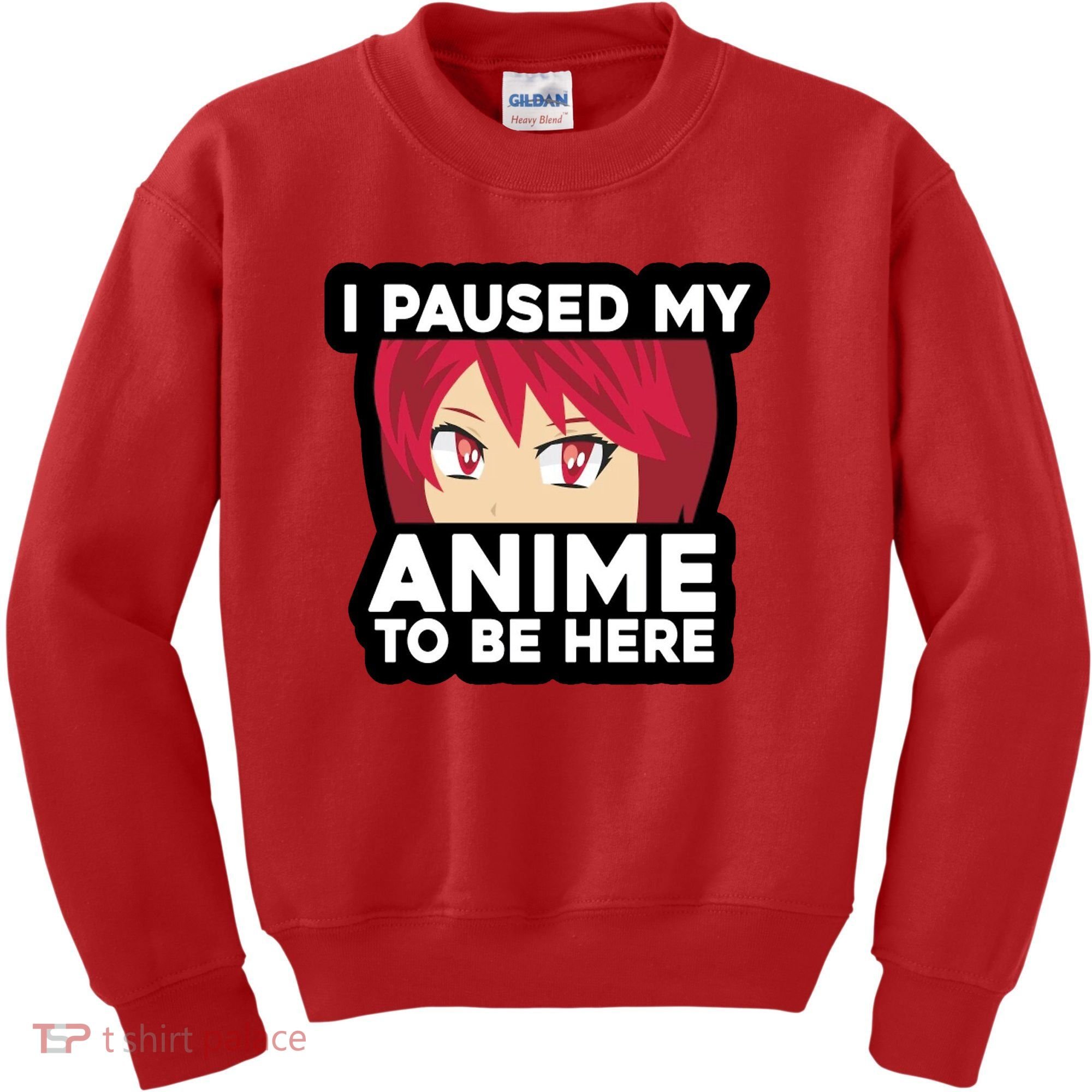 I Paused My Game To Be Here Funny Anime Kids Sweatshirt