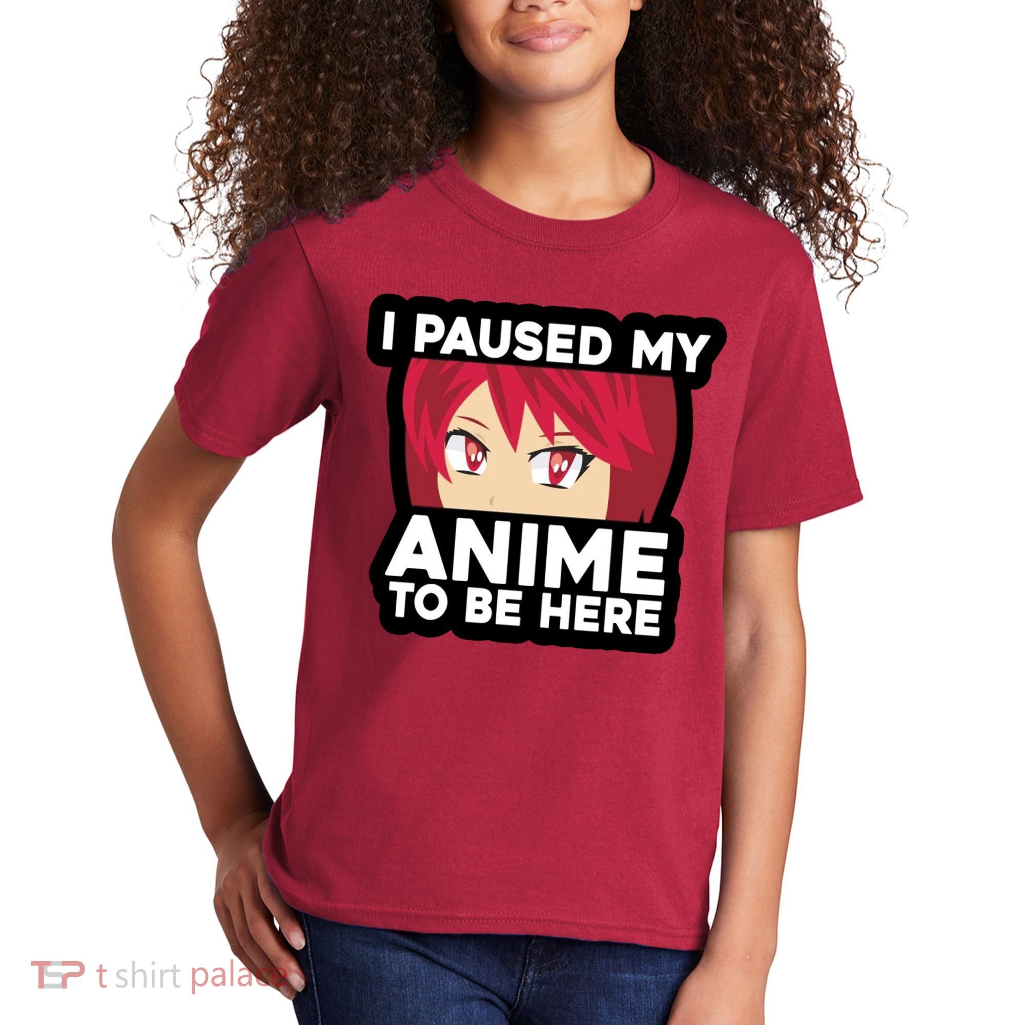 I Paused My Game To Be Here Funny Anime Kids T-Shirt