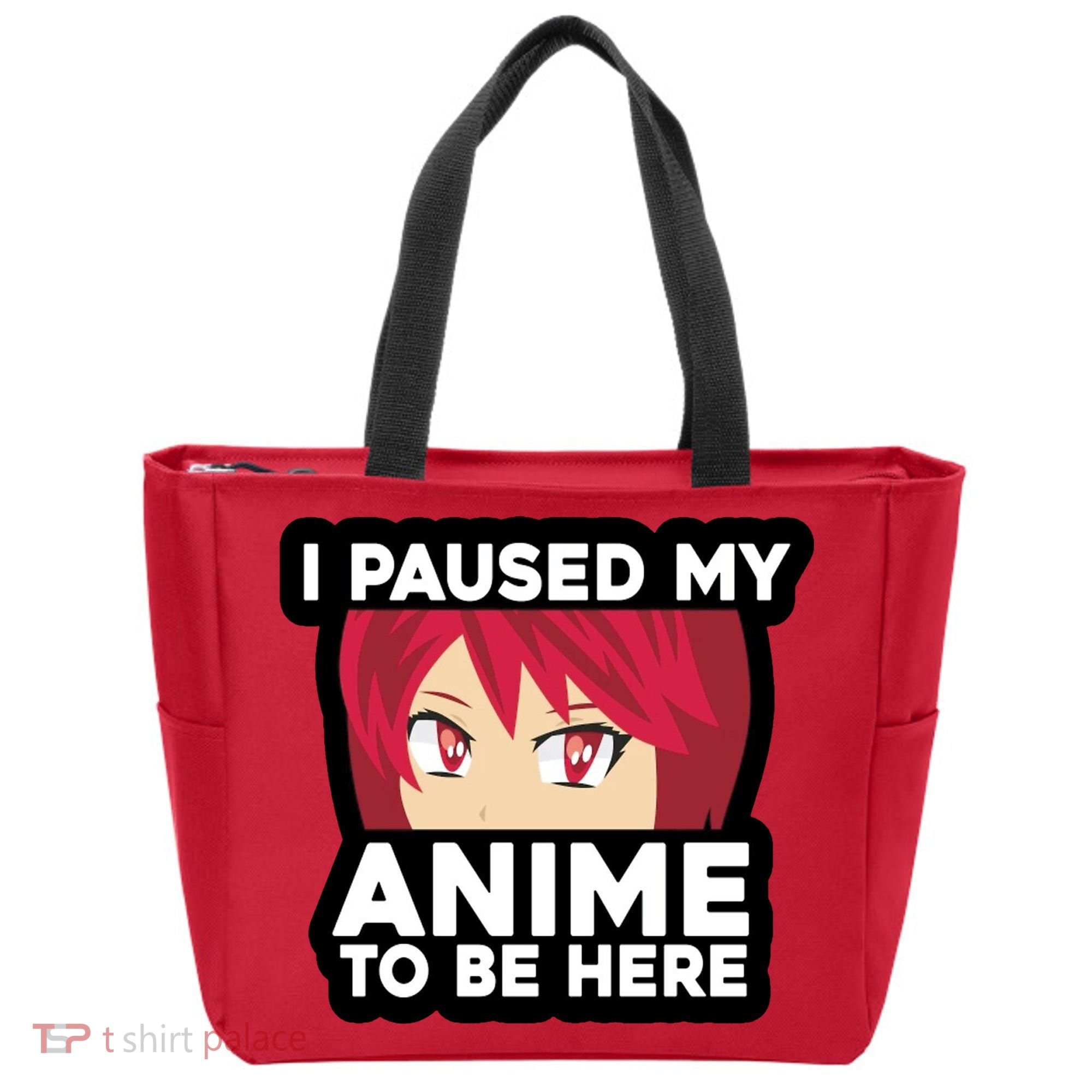 I Paused My Game To Be Here Funny Anime Tote Bag